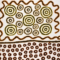 Aboriginal Artwork by Roschelle Nampijinpa Major, Warna Jukurrpa (Snake Dreaming), 107x76cm