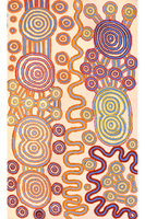 Aboriginal Art by Roschelle Nampijinpa Major, Warna Jukurrpa (Snake Dreaming), 152x91 - ART ARK®