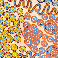 Aboriginal Art by Roschelle Nampijinpa Major, Warna Jukurrpa (Snake Dreaming), 152x107cm - ART ARK®