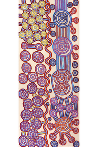 Aboriginal Artwork by Roschelle Nampijinpa Major, Warna Jukurrpa (Snake Dreaming), 183x76cm