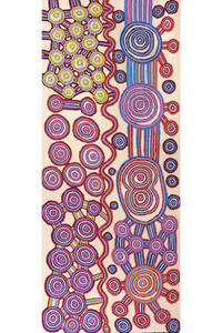 Aboriginal Art by Roschelle Nampijinpa Major, Warna Jukurrpa (Snake Dreaming), 183x76cm - ART ARK®