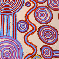 Aboriginal Art by Roschelle Nampijinpa Major, Warna Jukurrpa (Snake Dreaming), 183x76cm - ART ARK®