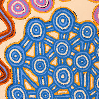 Aboriginal Artwork by Roschelle Nampijinpa Major, Warna Jukurrpa (Snake Dreaming), 183x91cm