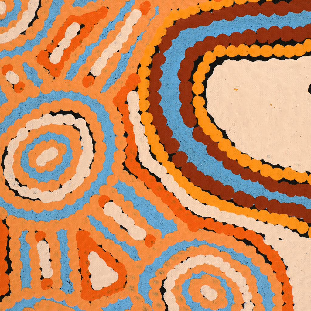 Aboriginal Artwork by Roschelle Nampijinpa Major, Warna Jukurrpa (Snake Dreaming), 122x91cm