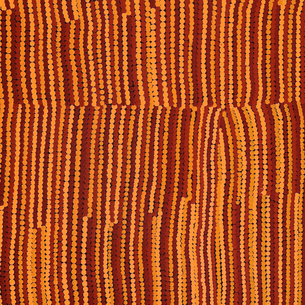 Aboriginal Art by Roschelle Nampijinpa Major, Warna Jukurrpa (Snake Dreaming), 76x61cm - ART ARK®