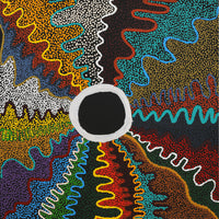 Aboriginal Artwork by Rowena Nelson, Ninuku Tjukurpa, 61x61cm