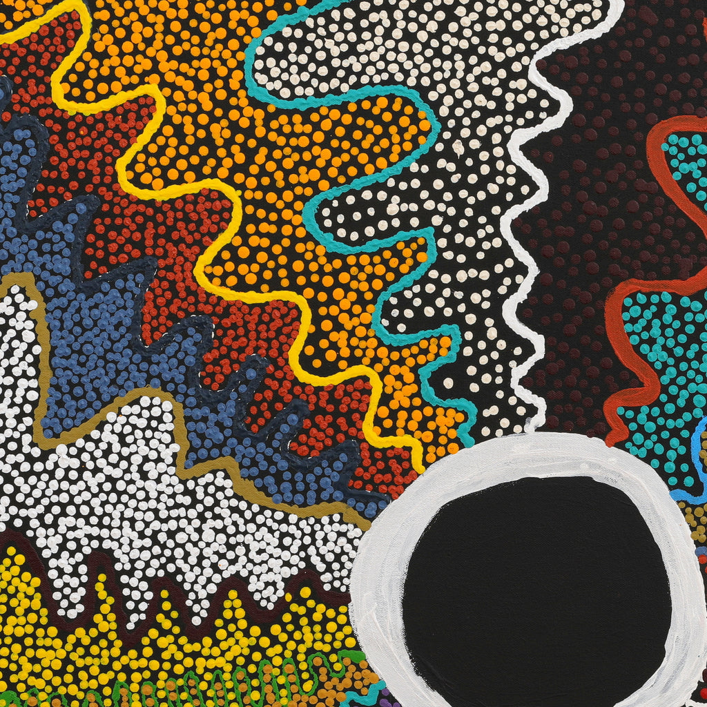 Aboriginal Artwork by Rowena Nelson, Ninuku Tjukurpa, 61x61cm