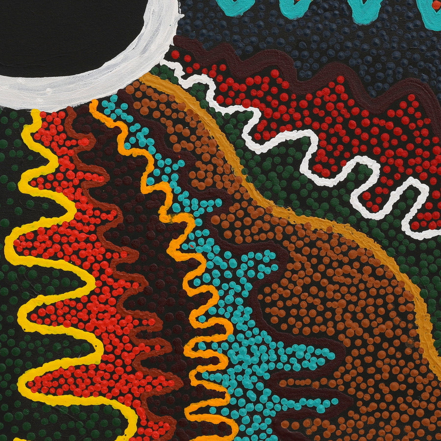 Aboriginal Artwork by Rowena Nelson, Ninuku Tjukurpa, 61x61cm