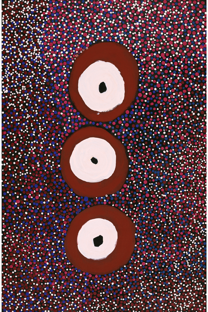 Aboriginal Artwork by Rowena Nelson, Ninuku Tjukurpa, 71x46cm