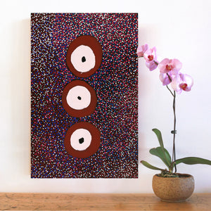 Aboriginal Art by Rowena Nelson, Ninuku Tjukurpa, 71x46cm - ART ARK®