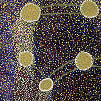 Aboriginal Artwork by Rowena Nelson, Ninuku Tjukurpa, 76x76cm