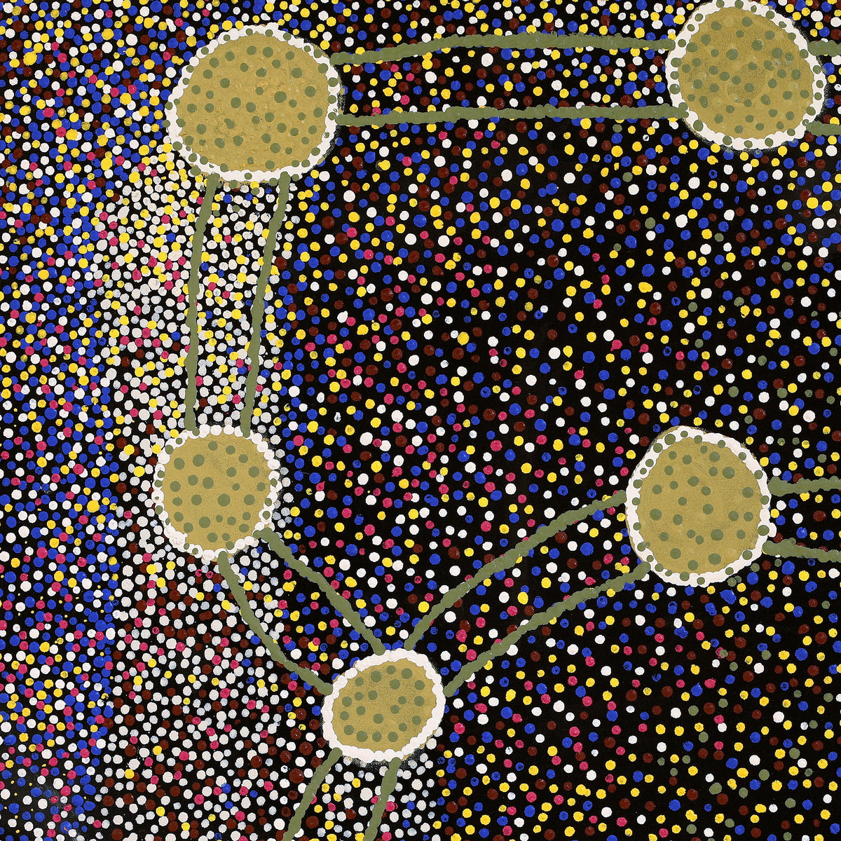 Aboriginal Art by Rowena Nelson, Ninuku Tjukurpa, 76x76cm - ART ARK®