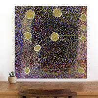 Aboriginal Artwork by Rowena Nelson, Ninuku Tjukurpa, 76x76cm