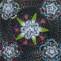 Aboriginal Artwork by Runa Napangardi Williams, Ngurlu Jukurrpa (Native Seed Dreaming), 40x40cm