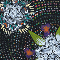 Aboriginal Artwork by Runa Napangardi Williams, Ngurlu Jukurrpa (Native Seed Dreaming), 40x40cm