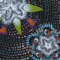 Aboriginal Artwork by Runa Napangardi Williams, Ngurlu Jukurrpa (Native Seed Dreaming), 40x40cm