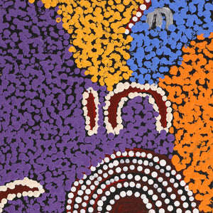 Aboriginal Artwork by Ruth Nungarrayi Spencer, Wardapi Jukurrpa (Goanna Dreaming) - Yarripilangu, 107x61cm - ART ARK®