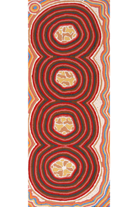 Aboriginal Artwork by Sabrina Nungarrayi Gibson, Wirnpa Jukurrpa (Lightning Dreaming), 76x30cm - ART ARK®