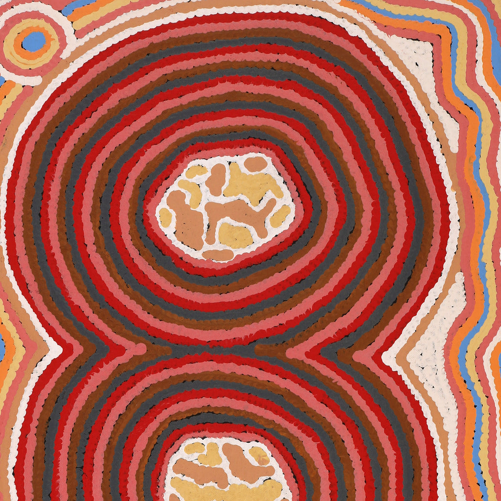 Aboriginal Artwork by Sabrina Nungarrayi Gibson, Wirnpa Jukurrpa (Lightning Dreaming), 76x30cm