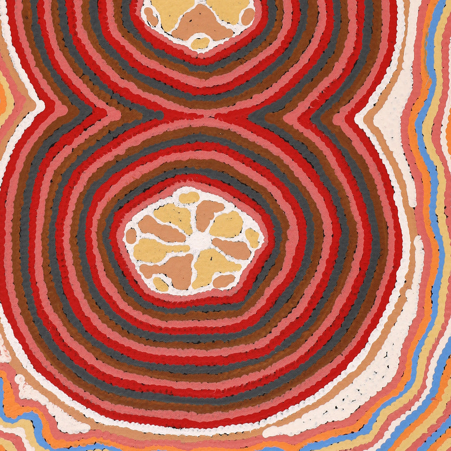 Aboriginal Artwork by Sabrina Nungarrayi Gibson, Wirnpa Jukurrpa (Lightning Dreaming), 76x30cm