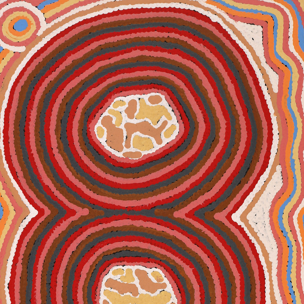 Aboriginal Artwork by Sabrina Nungarrayi Gibson, Wirnpa Jukurrpa (Lightning Dreaming), 76x30cm - ART ARK®