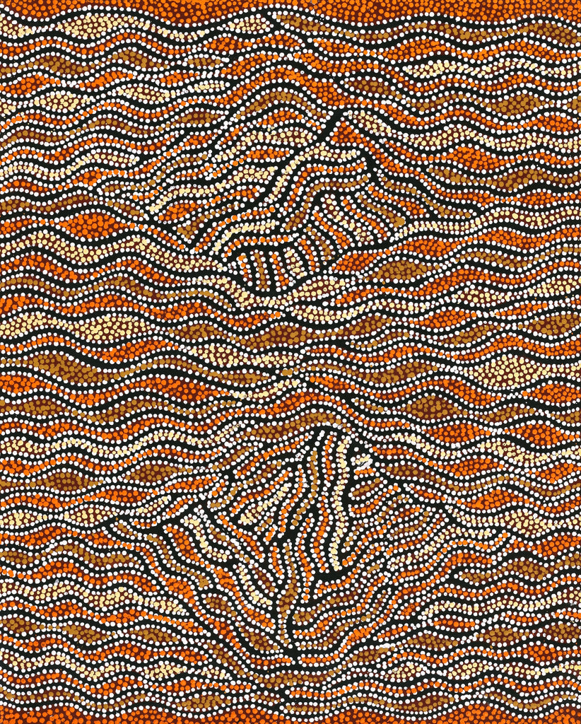 Aboriginal Art by Sabrina Napangardi Granites, Mina Mina Jukurrpa, 76x61cm - ART ARK®