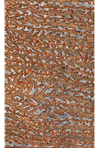 Aboriginal Artwork by Sabrina Nangala Robertson, Ngapa Jukurrpa (Water Dreaming) - Pirlinyarnu, 76x46cm - ART ARK®