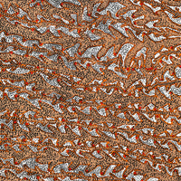 Aboriginal Artwork by Sabrina Nangala Robertson, Ngapa Jukurrpa (Water Dreaming) - Pirlinyarnu, 76x46cm