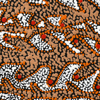 Aboriginal Artwork by Sabrina Nangala Robertson, Ngapa Jukurrpa (Water Dreaming) - Pirlinyarnu, 76x46cm