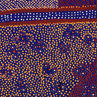 Aboriginal Art by Samuel Jampijinpa Collins, Ngapa Jukurrpa (Water Dreaming) - Puyurru, 61x46cm - ART ARK®