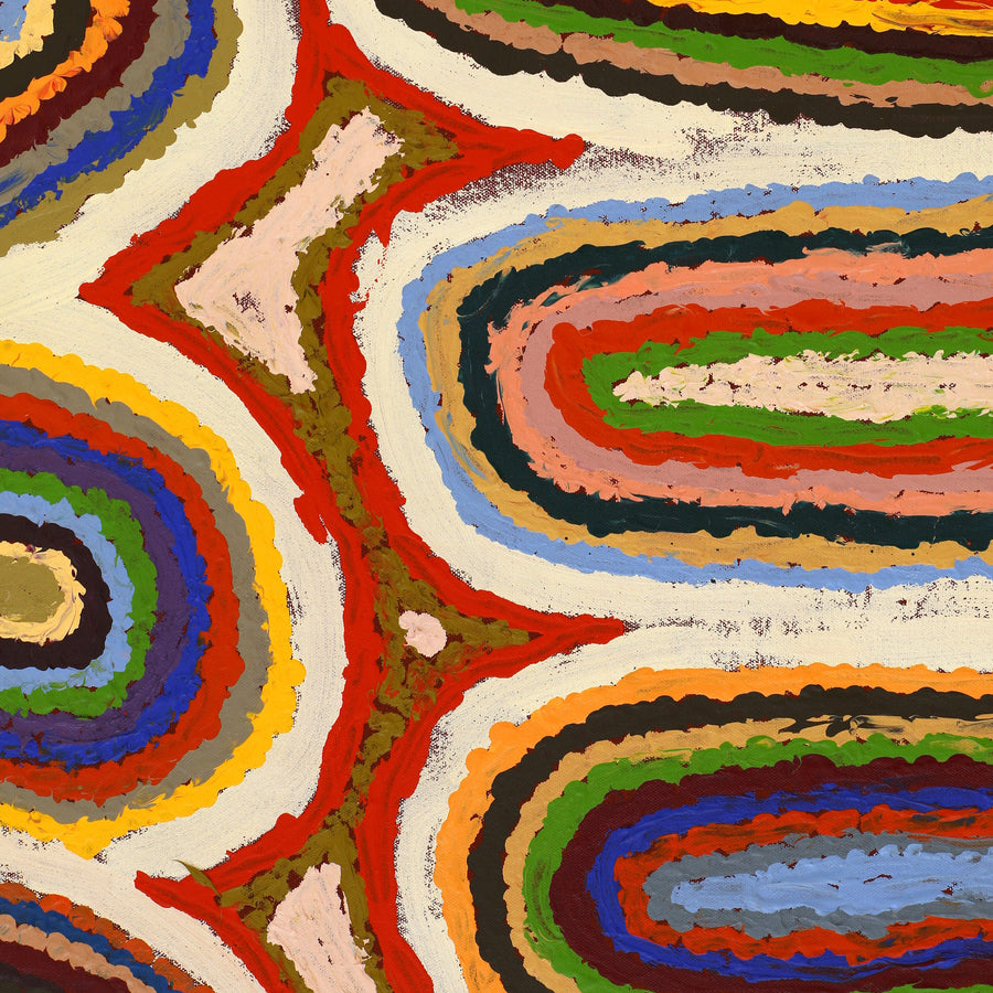 Aboriginal Artwork by Samuel Miller, Ngayuku Ngurra, 101x76cm