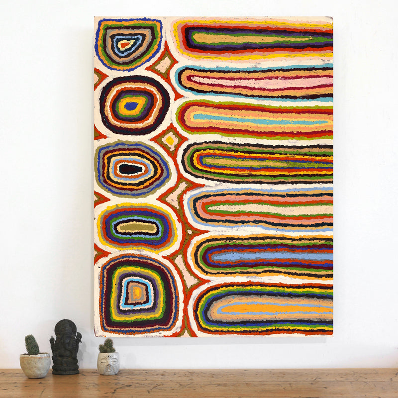 Aboriginal Artwork by Samuel Miller, Ngayuku Ngurra, 101x76cm