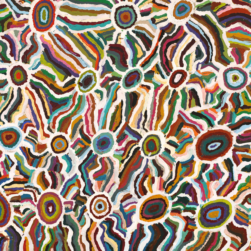Aboriginal Artwork by Samuel Miller, Ngayuku Ngurra, 122x76cm
