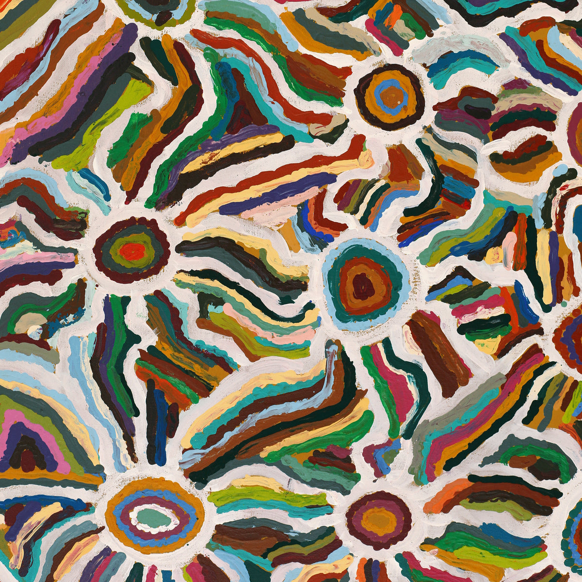 Aboriginal Art by Samuel Miller, Ngayuku Ngurra, 122x76cm - ART ARK®