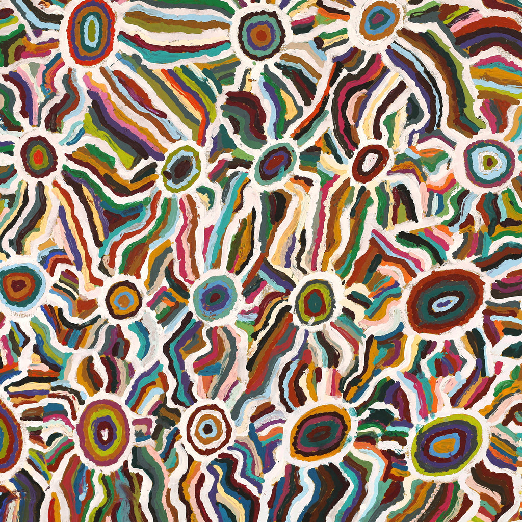 Aboriginal Artwork by Samuel Miller, Ngayuku Ngurra, 122x76cm