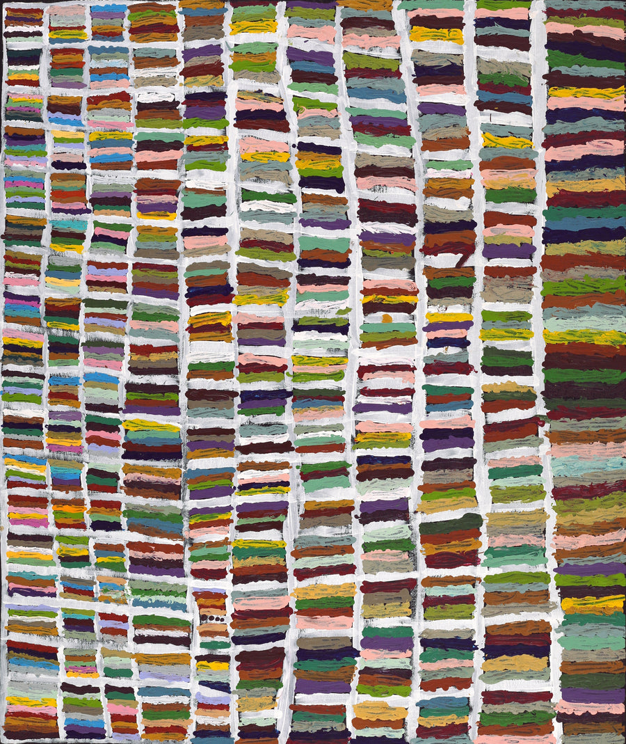 Aboriginal Artwork by Samuel Miller, Ngayuku Ngurra, 82x76cm
