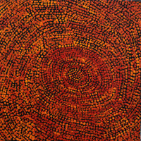 Aboriginal Artwork by Sarah Napurrurla Leo, Ngapa Jukurrpa (Water Dreaming) - Puyurru, 30x30cm