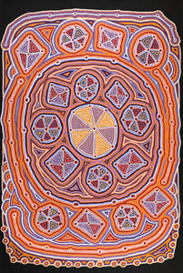 Aboriginal Art by Sabrina Nungarrayi Gibson, Wirnpa Jukurrpa (Lightning Dreaming), 183x122cm - ART ARK®