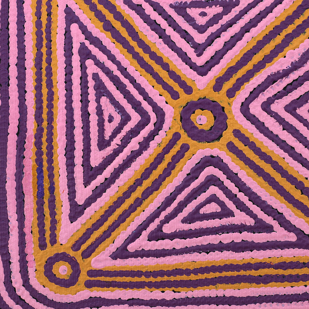 Aboriginal Artwork by Sabrina Nungarrayi Gibson, Yankirri Jukurrpa (Emu Dreaming) - Ngarlikirlangu, 30x30cm - ART ARK®