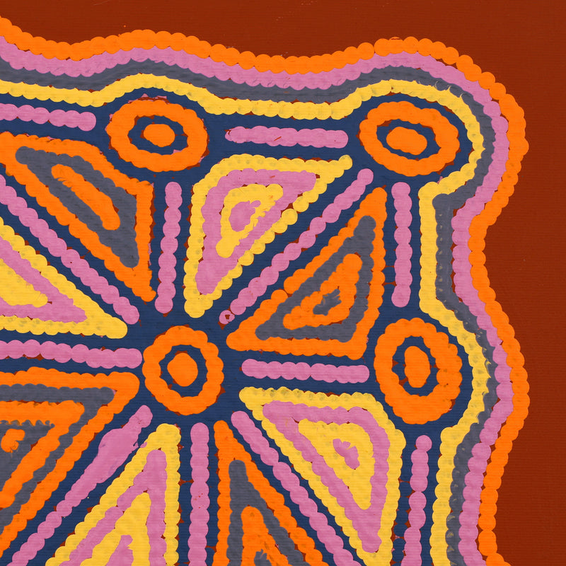 Aboriginal Artwork by Sabrina Nungarrayi Gibson, Yankirri Jukurrpa (Emu Dreaming) - Ngarlikirlangu, 30x30cm