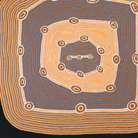 Aboriginal Artwork by Sabrina Nungarrayi Gibson, Wirnpa Jukurrpa (Lightning Dreaming), 91x91cm