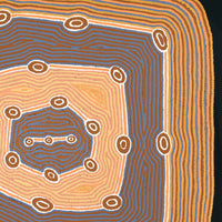 Aboriginal Artwork by Sabrina Nungarrayi Gibson, Wirnpa Jukurrpa (Lightning Dreaming), 91x91cm