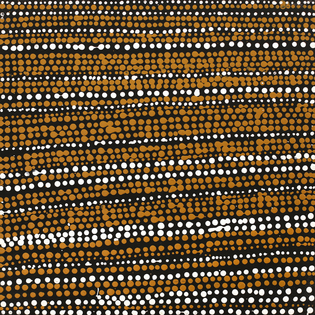 Aboriginal Art by Sabrina Napangardi Granites, Mina Mina Jukurrpa (Mina Mina Dreaming), 30x30cm - ART ARK®