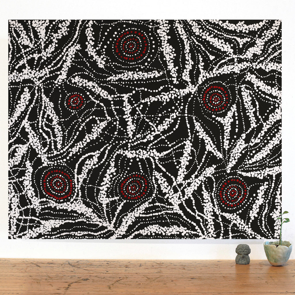 Aboriginal Artwork by Sabrina Napangardi Granites, Mina Mina Jukurrpa, 76x61cm