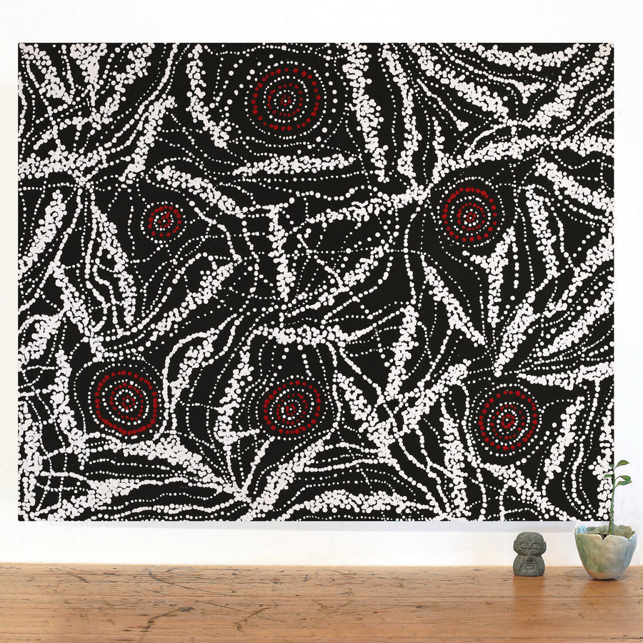Aboriginal Artwork by Sabrina Napangardi Granites, Mina Mina Jukurrpa, 76x61cm