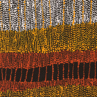Aboriginal Artwork by Sabrina Nangala Robertson, Ngapa Jukurrpa (Water Dreaming) - Pirlinyarnu, 107x30cm