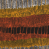 Aboriginal Artwork by Sabrina Nangala Robertson, Ngapa Jukurrpa (Water Dreaming) - Pirlinyarnu, 107x30cm