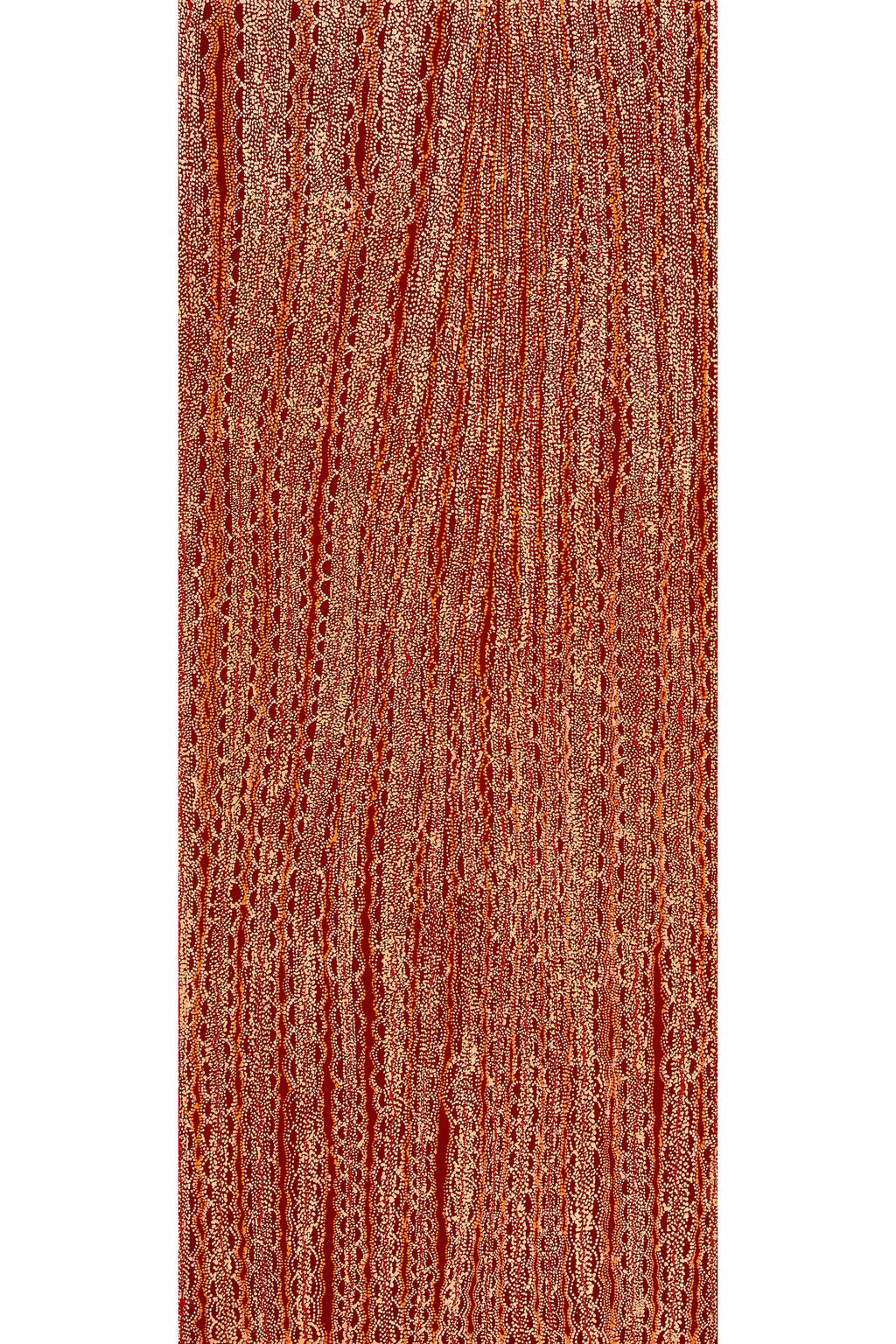 Aboriginal Artwork by Sabrina Nangala Robertson, Ngapa Jukurrpa (Water Dreaming) - Pirlinyarnu, 152x61cm