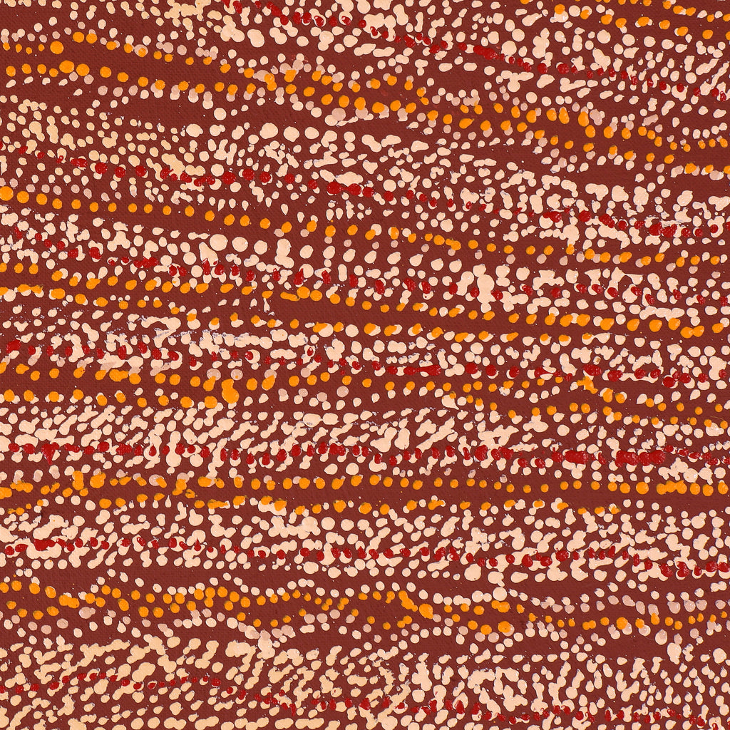 Aboriginal Artwork by Sabrina Nangala Robertson, Ngapa Jukurrpa (Water Dreaming) - Pirlinyarnu, 152x61cm
