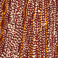 Aboriginal Artwork by Sabrina Nangala Robertson, Ngapa Jukurrpa (Water Dreaming) - Pirlinyarnu, 152x61cm